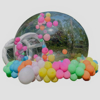 Maison à bulles gonflable transparente en PVC pour l'extérieur 360 °   Tente de glamping pour hôtel de camping