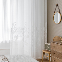 Innermor Élégant moderne Tulle voilages de luxe prêt à l'emploi Burnout pour chambre et salon