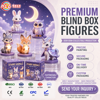 Figurine personnalisée en PVC et ABS, boîte mystère, modèle de personnage de dessin animé, jouet de collection pour affichage sur bureau, OEM ODM, pour collection de projets de marque