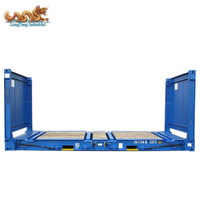 Prêt à Expédier Pliable Panneau d'extrémité Plancher en bois 20 pieds Flatrack Flat Rack 20 pieds Conteneur d'expédition à vendre