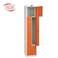 Armoire en acier à 2 portes, multicolores, personnalisée en usine, designs modernes, casier de rangement en métal avec étagère pour vêtements suspendus