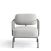 Mobilier de maison personnalisé chaise d'appoint à ossature métallique fauteuil de salon rembourré fauteuil de canapé simple nordique