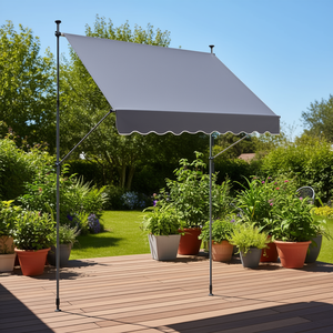 Auvent rétractable Sunshine 98x47 avec manivelle, abri d'ombrage extérieur, bras pliable, structure en aluminium - Product Image 2