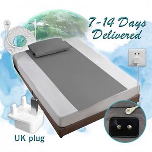 Sábana Plana Conductora Antienvejecimiento Ecológica de Algodón 95% Transpirable Gris 400TC para Hoteles y Hospitales con Bordado Salud - Product Image 3