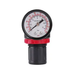 8865103 EXTOL Regulator tekanan udara profesional, Regulator tekanan udara profesional benang 1/8 inci 1/4 inci dengan pengukur tekanan