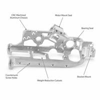 Support de boîte de vitesses en aluminium usiné CNC pour châssis de voiture RC, pièce de mise à niveau pour buggy et crawler RC