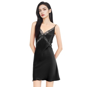 ชุดเดรสผ้าไหมมัลเบอร์รี่แท้ Fitspi 100 สำหรับผู้หญิง ชุดเดรสสาย<span class=keywords><strong>เด</strong></span>ี่ยวเซ็กซี่เปิดหลัง ชุดนอนผ้าไหมหรูหรา ชุดนอนสายเดี่ยวสำหรับฤดูร้อน - Product Image 4