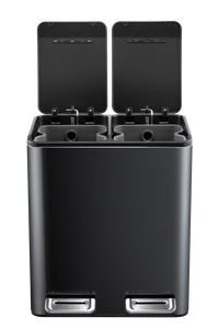 <span class=keywords><strong>Pattumiera</strong></span> da <span class=keywords><strong>Cucina</strong></span> Rettangolare in Acciaio Inox da 16L con Due Scomparti, Pedale e Chiusura Ammortizzata - Product Image 4