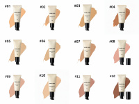 Fond de Teint Liquide Vegan Couvrance Totale 40g Maquillage Léger Teinte Naturelle avec Protection Solaire SPF 55 Sans Logo