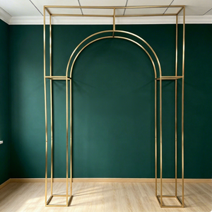 DKB Espejos Arqueados Metálicos Modernos de Gran Venta, Juego de Paneles Decorativos Verdes Desmontables para Pared, Diseño Interior, Decoración de Bodas - Product Image 1