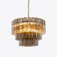 Lustre en verre de Murano, lampes soufflées à la main, luminaires suspendus de luxe pour la maison