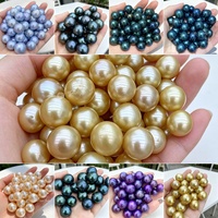 Perles d'eau douce romantiques Muses Jewels, perles rondes colorées à l'éclat naturel, 11mm-13mm, pour la fabrication de pendentifs de mariage DIY