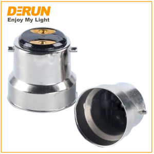 מפעל מחיר פליז מצופה ניקל כידון מנורת בסיס CFL מנורות Icandescent הנורה LED אור מחזיק B22 בסיס, ACC-CAP - Product Image 1