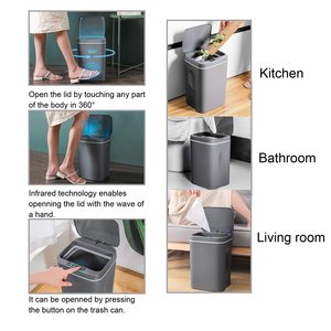 Poubelle Intelligente à Capteur Automatique – Poubelle de Cuisine Nordique en Plastique pour Déchets et Ordures – Corbeille à Déchets Intelligente - Product Image 4