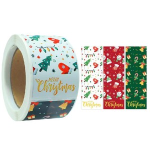 Étiquettes autocollantes personnalisées créatives en bande longue pour Noël 2026, ODM/OEM, pour emballages cadeaux de Noël - Product Image 3