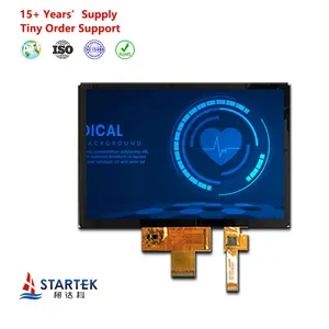 7 ''7 인치 1024*600 해상도 LVDS 인터페이스 12H TN TFT LCD 지원 정전성 터치 스크린 (LCD 드라이버 보드 포함)