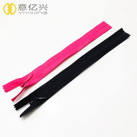 YYX vente en gros usine coloré réversible fermeture éclair invisible dents cachées 3 # fermeture éclair pour robe