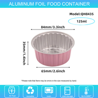 Moule à pâtisserie rond en aluminium de 125 ml, résistant à la chaleur, pour tartelettes aux œufs, cuisson au four, compatible friteuse à air, desserts, snacks et pâtisseries