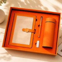 Cuaderno de Cuero PU de Lujo A5 Personalizado, Diario, Libreta de Negocios, Agenda de Tapa Dura con Bolígrafo, Elegante Set de Regalos