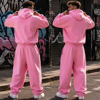 Ensemble de survêtement molletonné personnalisé en polaire bio, coupe oversize, épais et chaud, style streetwear, avec logo OEM personnalisé