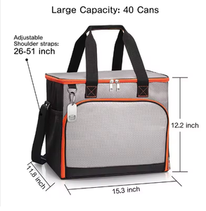 Sac de pique-nique extérieur personnalisé avec logo, grand format, en tissu Oxford imperméable, sac isotherme épais pliable pour voiture - Product Image 2