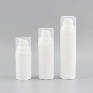 White Plastic PP 2 Oz Airless Pump Bottle For Skin Care Face Cream 30ml 50ml 60ml 80ml Lotion Bottle