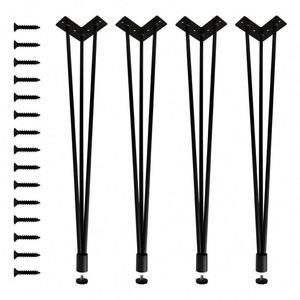 Modern Steel Hairpin <b>Legs</b> <b>for</b> Dining Coffee Table <b>Sofa</b> Cabinet-Durable Furniture Feet <b>for</b> Outdoor & Bedroom Use - Product Image 2