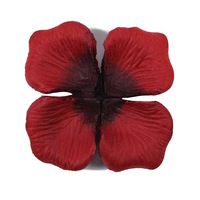 E-Wholesale Mariage Rouge Faux Satin Tissu Rose Pétale de Fleur Décoratif Soie Artificielle Pétales de Fleur de Rose pour Mariage