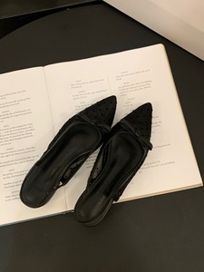 Factory Wholesale Low Heel Bow Bun Head Fairy Shoes New Summer Mesh Breathable Flat Shoe Women - Product Image 6