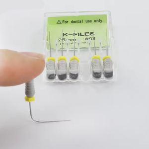 Professionele Tandheelkundige <span class=keywords><strong>NITI</strong></span> <span class=keywords><strong>K</strong></span>-<span class=keywords><strong>Files</strong></span> 21mm 25mm 6-delige verpakking Handmatig te gebruiken Endodontische <span class=keywords><strong>Files</strong></span> Wortelkanaalinstrumenten voor tandheelkundige wortelkanaalbehandeling - Product Image 4