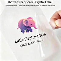 Autocollant de transfert UV en cristal, étiquette personnalisée, autocollant adhésif à marquage à chaud, logo de marque personnalisé pour boîte cadeau de thé