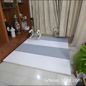 Tapis d'éveil pliable 5 volets Fan'ai Baby XPE gris et blanc, tapis de jeu doux pour bébés et tout-petits de 0 à 3 ans - Product Image 4