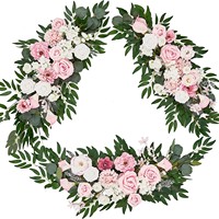 Ensemble de 3 arches décoratives de luxe élégantes en soie artificielle pour mariage, remise de diplôme, Saint-Valentin, pour portes et extérieur