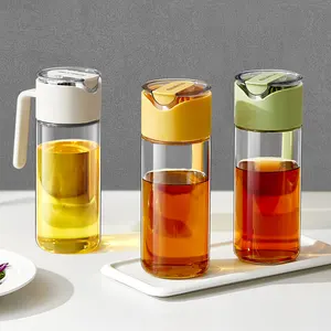 Bouteille Distributrice d'Huile d'Olive <span class=keywords><strong>Comestible</strong></span> en Verre Grande Capacité 550 ml (19,5 oz) pour Cuisine, Sauce Soja et <span class=keywords><strong>Vinaigre</strong></span> - Product Image 1