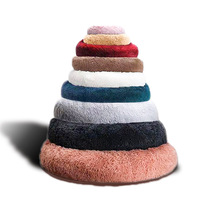 Lit rond en peluche chaud pour animaux de compagnie - Coussin douillet pour chien/chat, lit confortable pour animaux de compagnie, fournitures pour animaux de compagnie