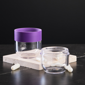 Premium Einzigartige Kunststoff-Kapselbehälter Nahrungsergänzungsmittel-Flasche Verpackung 60ml 2oz Weithalsflasche Klare Pillenflaschen Leer mit Deckeln - Product Image 5