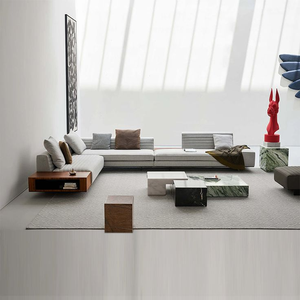 RUNXI minimalista elegante Vintage sala de estar sofá de alto rendimiento tapicería textil diseñador estilo imperio muebles para el hogar - Product Image 2