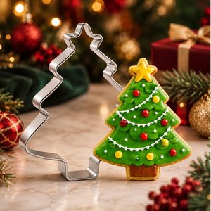 6Pcs 10Pcs Winter Christmas <b>Cookie</b> Cutter Set, Stainless Steel with Gingerbread Men Christmas Tree Snowflake - Product Image 3