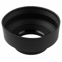3 In1 Pare-soleil en caoutchouc pliable 49 52 55 58 62 67 72 77 82mm Pare-soleil pliable à 3 étages pour Canon pour Nikon pour appareils photo reflex Sony