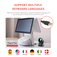 Nuevo Lanzamiento Syble XB-X86 Escáner de Código de Barras Omnidireccional de Escritorio 1D 2D, Escáner de Códigos QR con Cable USB para Supermercados