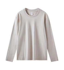 100% coton surdimensionné à manches longues t-shirts et sweats à col rond pour hommes impression numérique personnalisée en gros - Product Image 1