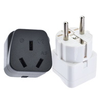 Adaptateur de prise personnalisable AU vers EU, convertisseur de voyage Australie 3 broches vers Type-F Europe, 10A 250V avec prise 1 sortie