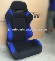 JIABEIR 1042 Sièges de course universels réglables pour simulateur de conduite, station de jeu avec simulateur de glissière, bleu et noir