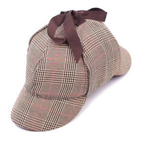 Sombrero Deerstalker Vintage de Espiga para Mujer y Hombre, Gorra de Tweed con Doble Ala y Lazo, Sombrero Clásico de Detective Británico - Product Image 6