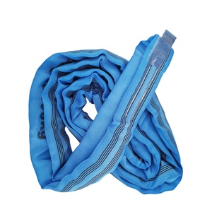 Estándar europeo 8Ton 1 metro Materiales de poliéster de alta tenacidad <span class=keywords><strong>Eslinga</strong></span> de elevación redonda <span class=keywords><strong>azul</strong></span> para Filipinas - Product Image 1
