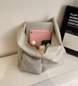 <b>Large</b> capacity leisure single shoulder commuting shopping solid color open style women's handbag custom logo shopping <b>bag</b> - Product Image 4