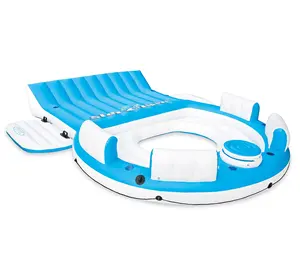 Free shipping from US warehouse water floating Inflatable Relaxation Island Pool Lounger chair Lake Rafting Lounge