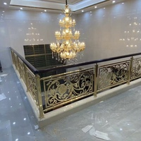Rampe d'escalier de luxe en acier inoxydable de haute qualité pour escaliers domestiques