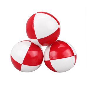 CHL Kids outdoor <span class=keywords><strong>2</strong></span>/4/6/8 panel small custom size 5/6.3cm red blue yellow color pvc PU material 3pc juggling ball set with logo - Product Image 4