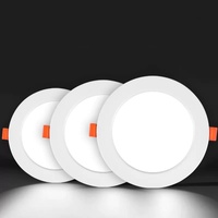 Le panneau mince commercial ultra-mince de la conception moderne SMD LED allume la lampe enfoncée carrée ronde plate 3W ~ 24W